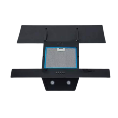 Hotte aspirante de cuisine ELACTRON D001 60X60cm noir miroir