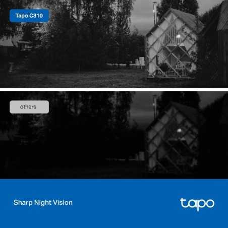 Caméra extérieur, TP-LINK Tapo C310 sans fil Full HD, étanche, avec vision nocturne avancée et audio bidirectionnel
