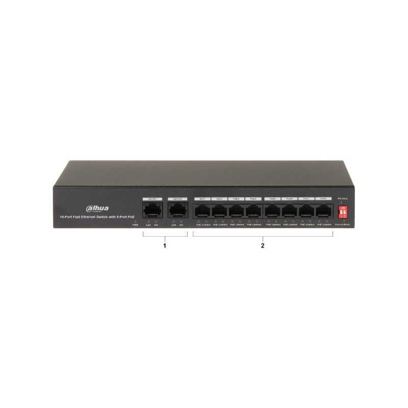 Switch 10 Ports Fast Ethernet Avec 8 Ports PoE