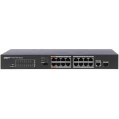 Switch 16 Port PoE FE PoE+ 1-Port Gigabit Combo DAHUA DH-PFS3117-16ET-135