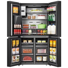 Réfrigérateur side by side 4 portes HISENSE RC-68WC4SB 522 litres avec fontaine+ écran noir wifi