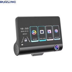 Caméra de tableau de bord DVR écran 4.0 pouces trois objectif avec caméra de recul grand angle