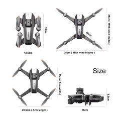 Drone quad copter avec système de caméra double 4K HD RG600 PRO 360° sans balais noir