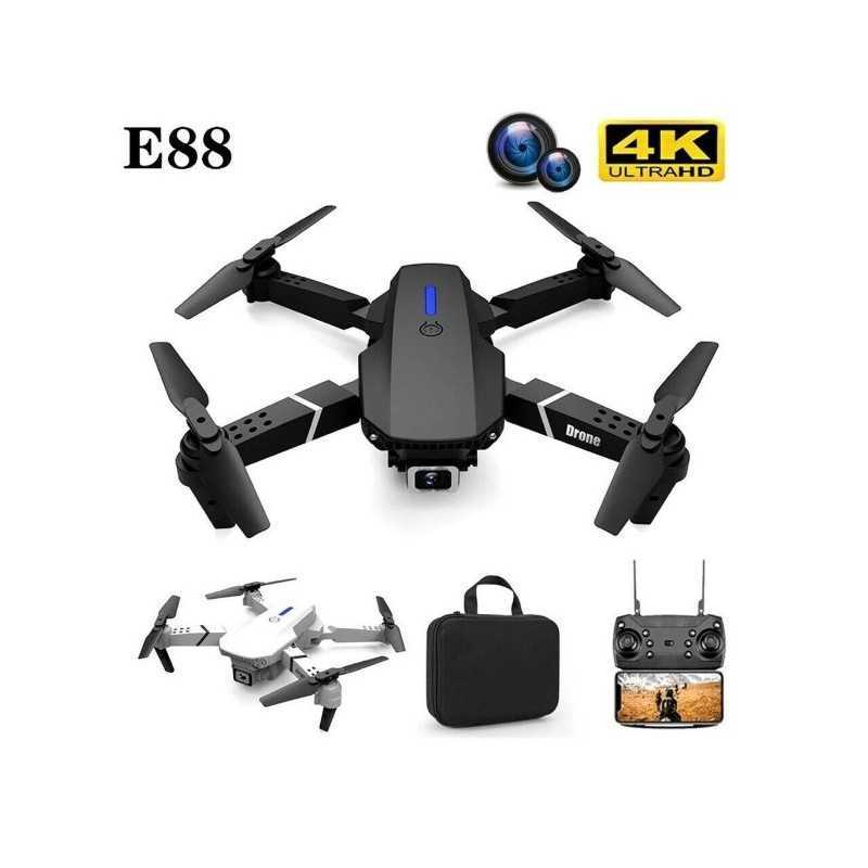 Drone aérien à double caméra 4K HD E88 WiFi FPV 1080P quad copter RC double pliable pour enfants Drone aérien à double caméra 4K HD E88 WiFi FPV 1080P quad copter RC double pliable pour enfants