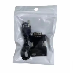 Adaptateur HD mâle vers VGA femelle avec prise en charge du port audio 3.5mm Résolution 1920X1080
