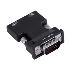 Adaptateur HD mâle vers VGA femelle avec prise en charge du port audio 3.5mm Résolution 1920X1080