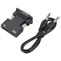 Adaptateur HD mâle vers VGA femelle avec prise en charge du port audio 3.5mm Résolution 1920X1080
