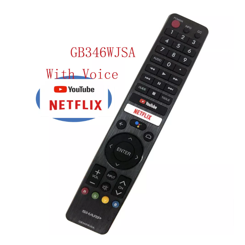 Télécommande téléviseur pour SHARP GB346WJSA avec recherche Google