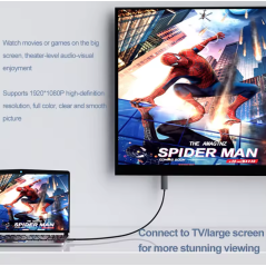 Câble adaptateur HDMI 1080p 60Hz USB3.0 mâle HDTV vers USB 3.0 Justlink 1.8m