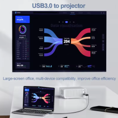 Câble adaptateur HDMI 1080p 60Hz USB3.0 mâle HDTV vers USB 3.0 Justlink 1.8m