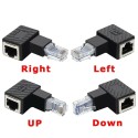 Adaptateur Ethernet Lan RJ45 8P8C mâle à femelle coudé à 90 degrés
