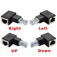 Adaptateur Ethernet Lan RJ45 8P8C mâle à femelle coudé à 90 degrés