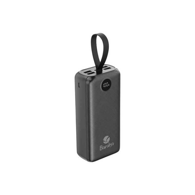 Power Bank Baraka BRK-PB27 30000mAh avec 1 entrée micro/type-C et 4 sorties USB noir Power Bank Baraka BRK-PB27 30000mAh avec 1 entrée micro/type-C et 4 sorties USB noir