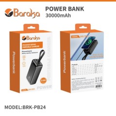Power Bank Baraka BRK-PB24 30000mAh avec 1 entrée micro/type-C et 2 sorties USB noir