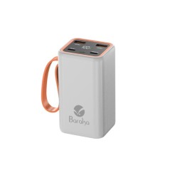 Power Bank Baraka BRK-PB02 20000MAH avec 1 entrée micro/type-C et 4 sorties USB noir et blanc
