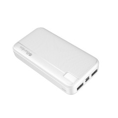 Power Bank Baraka BRK-PB13 20000mAh avec 1 Entrée micro/type-C et 2 Sorties USB blanc