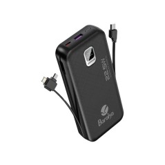 Power Bank Baraka BRK-PB25 20000mAh avec 1 entrée type-C Et 2 sorties type-C & USB + 2 sorties cable lightning/micro noir