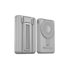 Power Bank Baraka BRK-PB31 10000mAh avec 1 entrée type-C et 1 sortie type-C + sans fil téléphone & montre gris