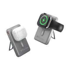 Power Bank Baraka BRK-PB31 10000mAh avec 1 entrée type-C et 1 sortie type-C + sans fil téléphone & montre gris