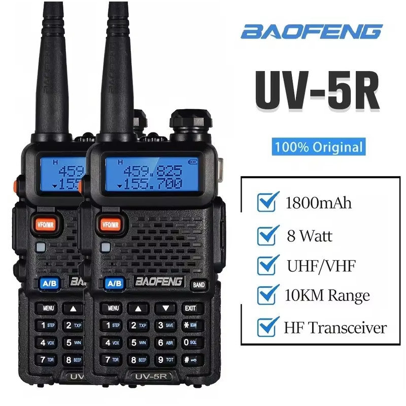 Talkie walkie portable radio amateur Baofeng BF-UV5R UV-5R 5W VHF/UHF