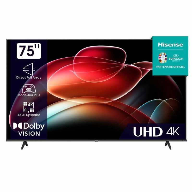 Téléviseur smart tv led Hisense 75A6K UHD 4K dolby vision/HDR10+ Wi-Fi/Bluetooth 189 cm 75 pouces noir Téléviseur smart tv led Hisense 75A6K UHD 4K dolby vision/HDR10+ Wi-Fi/Bluetooth 189 cm 75 pouces noir
