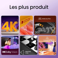Téléviseur smart tv led Hisense 75A6K UHD 4K dolby vision/HDR10+ Wi-Fi/Bluetooth 189 cm 75 pouces noir