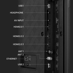 Téléviseur smart tv led Hisense 75A6K UHD 4K dolby vision/HDR10+ Wi-Fi/Bluetooth 189 cm 75 pouces noir
