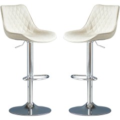 Chaise tabouret Modernes en Similicuir réglables, pivotant à Hauteur de comptoir
