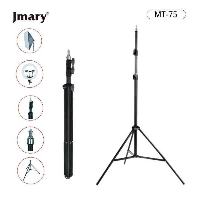 Trépied jmary mt-75, sol pour appareils photovidéo + smartphone, 800-2100mm, Noir Trépied jmary mt-75, sol pour appareils photovidéo + smartphone, 800-2100mm, Noir