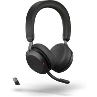 Casque sans fil JABRA EVOLVE2 75 casque stéréo double mousse, adaptateur bluetooth USB-A certifié microsoft skype noir
