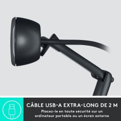 LOGITECH C505e webcam Caméra HD 720p microphone omnidirectionnel avec réduction de bruit champ de vision 60° clip universel