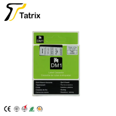 Cartouche de ruban d'étiquettes Compatible Tatrix 12mm noir transparent 45010 pour imprimante DYMO 160 280