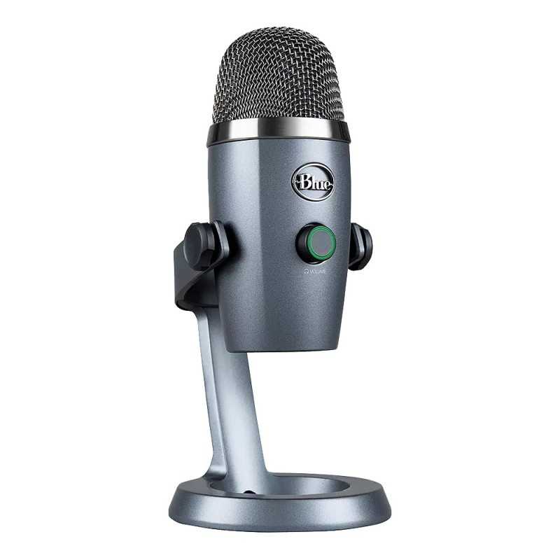 Microphone USB YETI Nano BLUE a 2 capsules électrostatiques directivité multiple pour enregistrement streaming, podcast, gaming