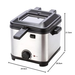 Mini air fryer QUIGG GTDFM 01 gris noir