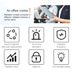 Testeur de rayonnement électromagnétique EMF portable LCD numérique Wintact WT312