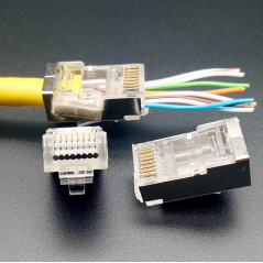 Paquet 50 Connecteur RJ45 femelle, 8P8C CAT6, blindé, prise Ethernet modulaire