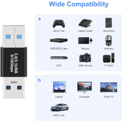 Adaptateur OTG coupleur USB 3.03.1 Type A mâle vers USB A mâle