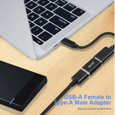 Adaptateur OTG USB 3.0 Type A mâle vers USB 3.0 Type A femelle
