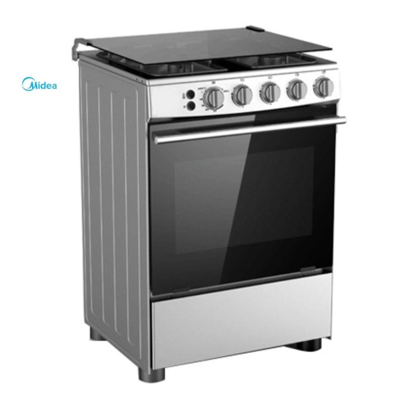 Cuisinière Midea 4 Feux 60X60cm INOX 24BMG4G057 Cuisinière Midea 4 Feux 60X60cm INOX 24BMG4G057