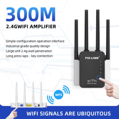 Répéteur Wifi PIX-LINK WR16Q 300Mbps Sans Fil, Internet, Longue Portée, I-Mode Ethernet