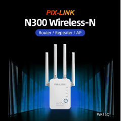 Répéteur Wifi PIX-LINK WR16Q 300Mbps Sans Fil, Internet, Longue Portée, I-Mode Ethernet