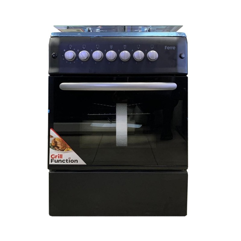Cuisinière 4 feux FERRE F6S40G2IB 60X60 gris noir Cuisinière 4 feux FERRE F6S40G2IB 60X60 gris noir