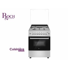 Cuisinière 4 feux ROCH 60X60 inox full option