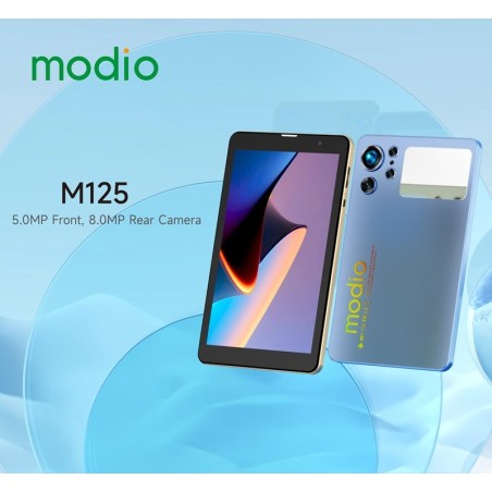 Tablette Modio M125 Dual Sim 5G + Wifi Ram 6Go Mémoire 256Go écran 8 Pouces