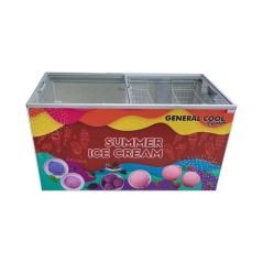 Congélateur vitrine horizontal GENERAL COOL SYD510MDDC 600 litres