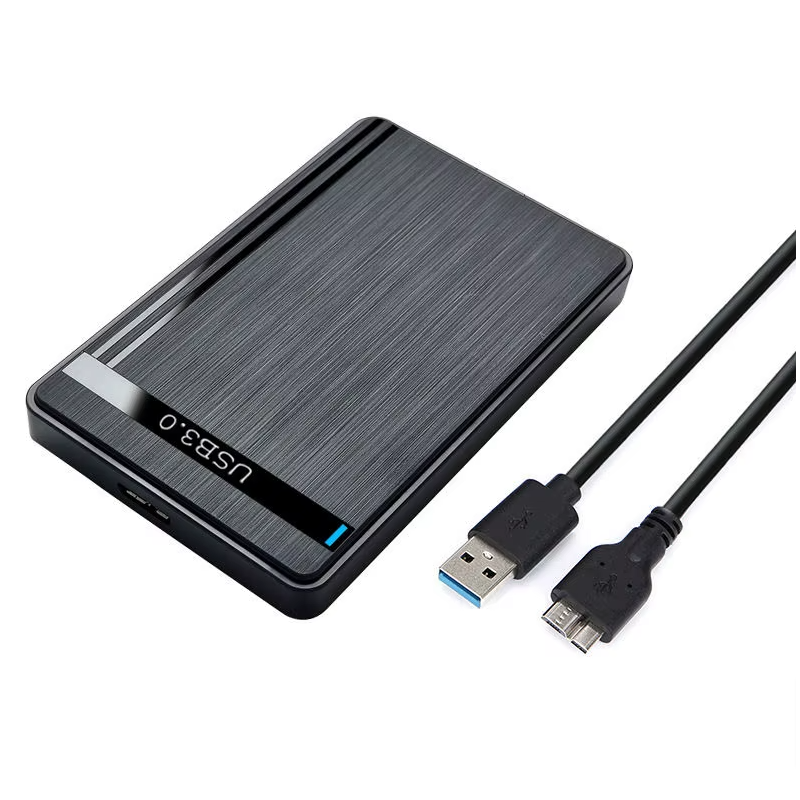 Boîtier HDD Disque dur USB3.0 SATA 2.5 pouces en plastique 5Gbps Support UASP pour SSD 4To