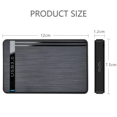 Boîtier HDD Disque dur USB3.0 SATA 2.5 pouces en plastique 5Gbps Support UASP pour SSD 4To