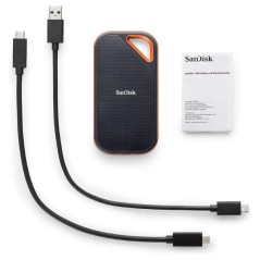 Disque Dur externe SSD SANDiSK Extreme PRO 4Tb portable USB-C/A 3.2 (2000Mb/s) avec conception résistante aux chocs
