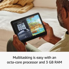 Tablette Amazon Fire HD 10 écran dynamique Full HD 10.1 pouces, processeur octa-core, RAM, 3Go memoire 32Go, noir