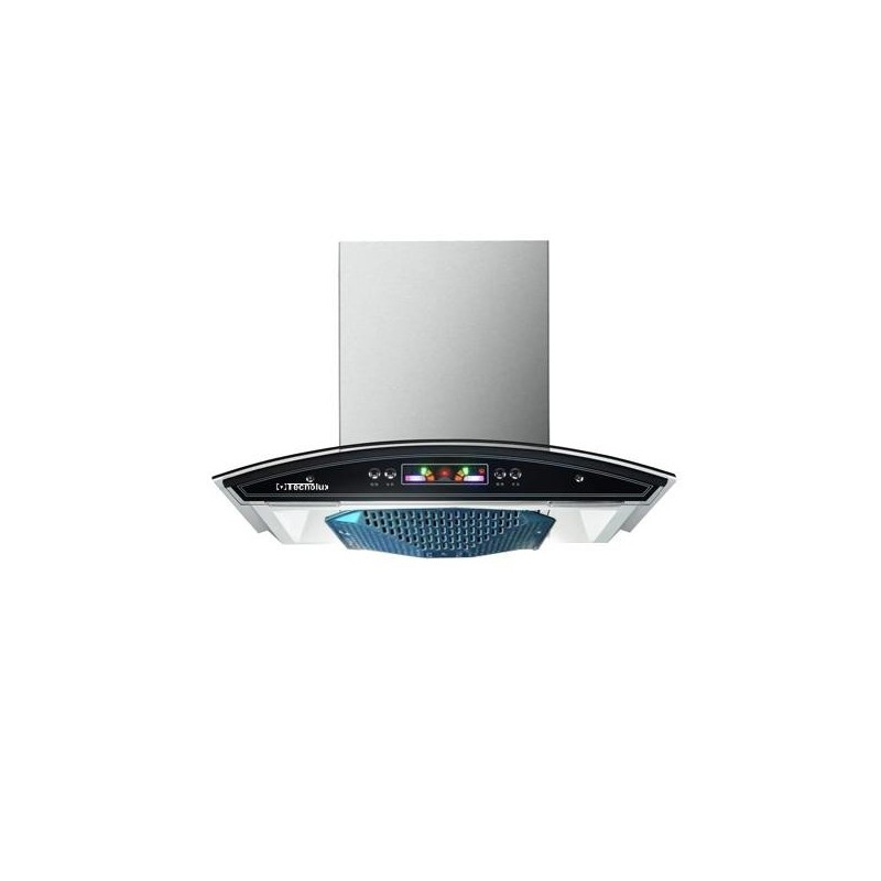 Hotte aspirante de cuisine TECHNOLUX TEC60PYRAMIDE 60X60 avec sortie gris noir Hotte aspirante de cuisine TECHNOLUX TEC60PYRAMIDE 60X60 avec sortie gris noir